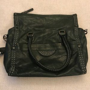 Diane von Furstenberg Green Leather Satchel